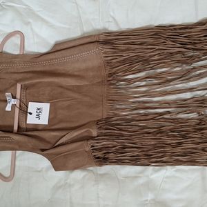 NWT Jack by BB DAKOTA fringed vest, S